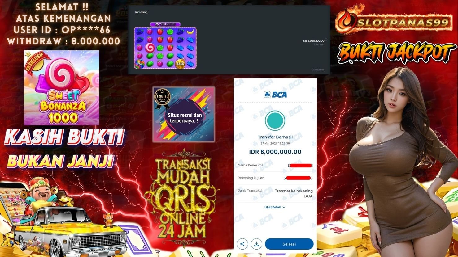 SLOTPANAS99 JACKPOT SLOT SWEET BONANZA 1000
